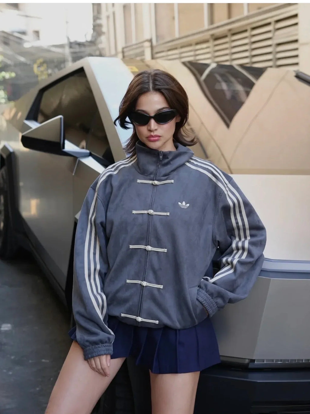 CNY-Inspired Premium Grey Suede Jacket