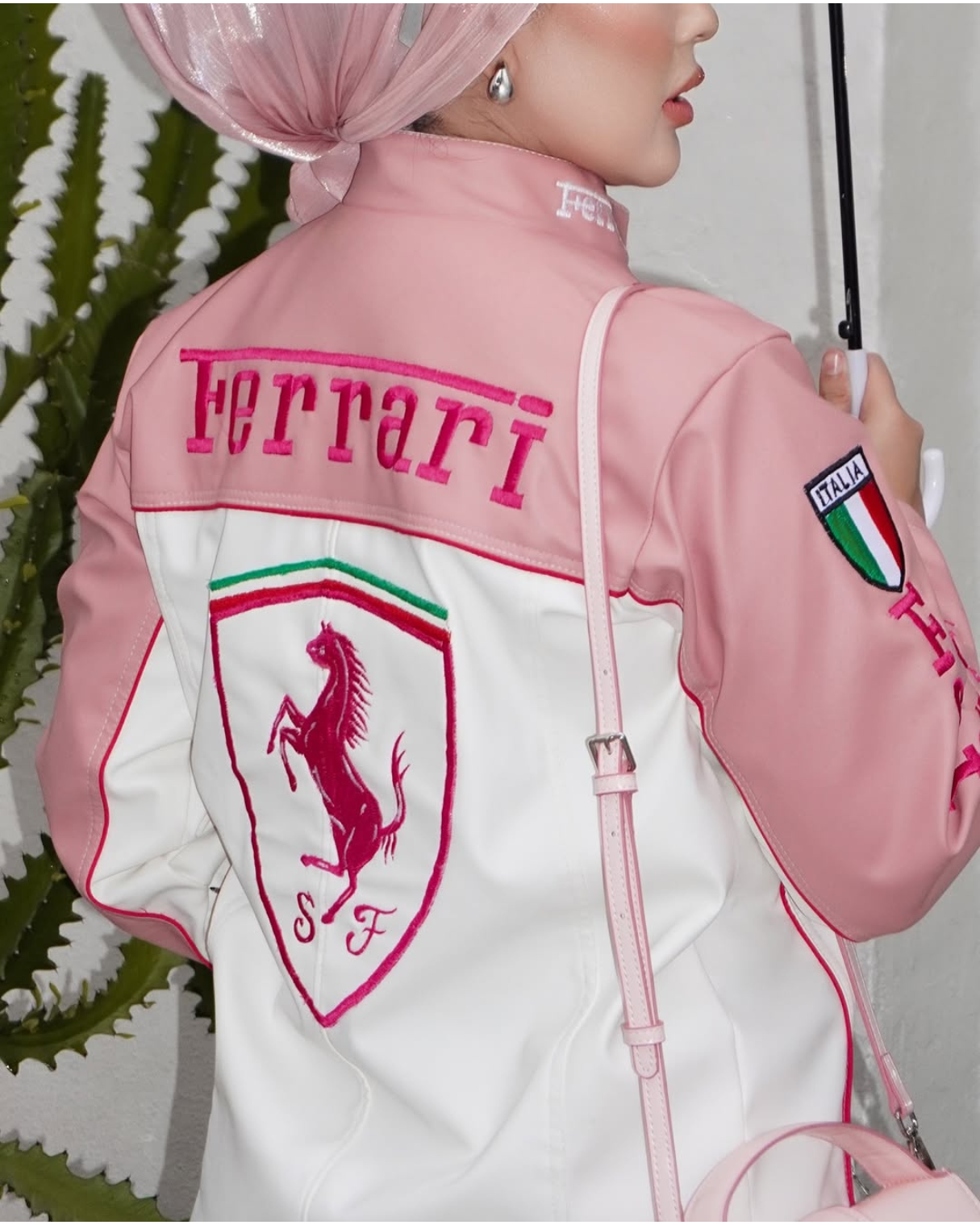Pink Ferrari Leather Jacket – SLIKDRIP® Luxe Edition