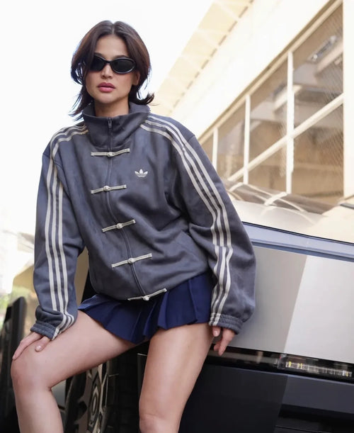 CNY-Inspired Premium Grey Suede Jacket