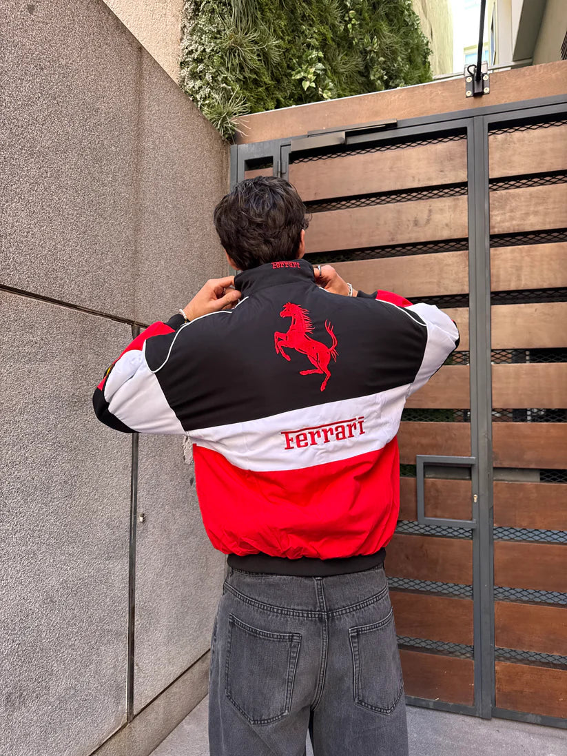 Tri-Color Ferrari Jacket – Limited-Drop | SLIKDRIP® Race Edition