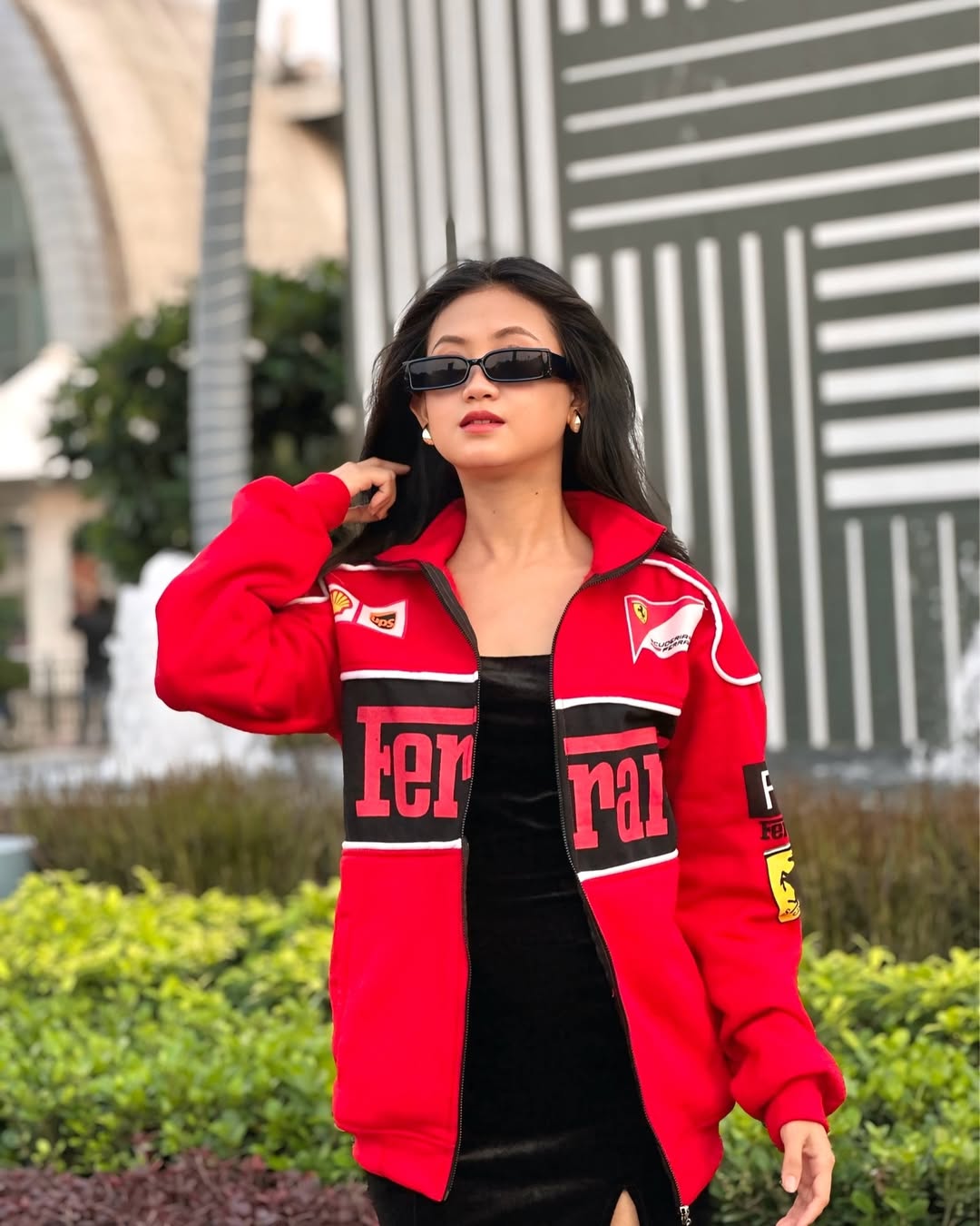 Unisex Ferrari Racing Jacket | Vintage F1 | Motorsport Fashion Style | Red