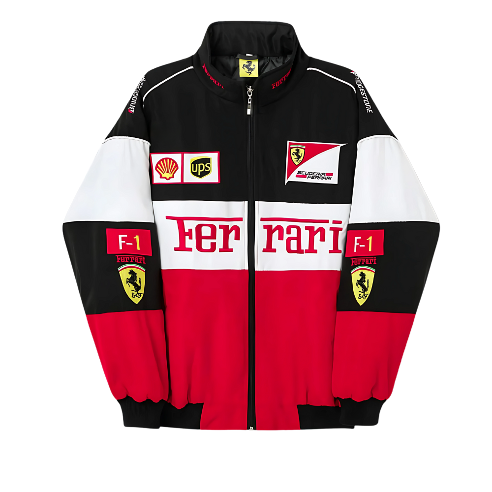 Tri-Color Ferrari Jacket – Limited-Drop | SLIKDRIP® Race Edition