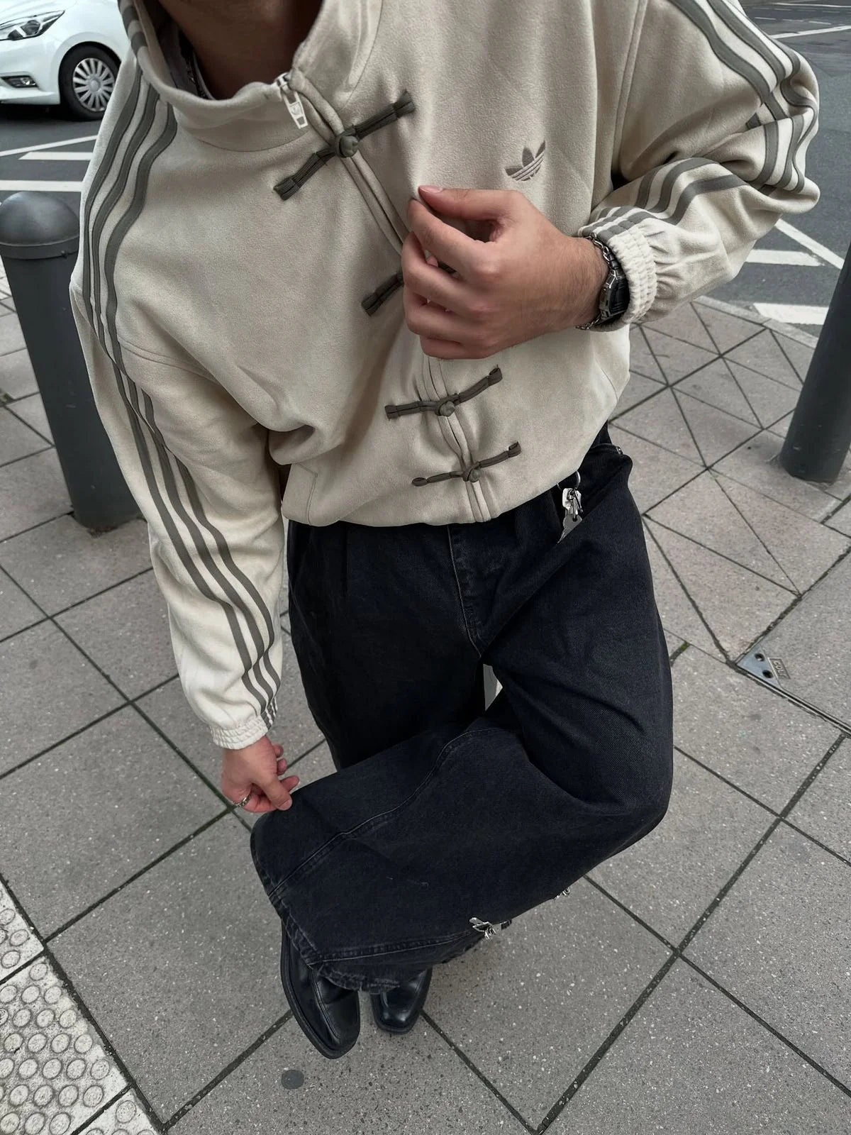 CNY-Inspired Premium Off White Suede Jacket