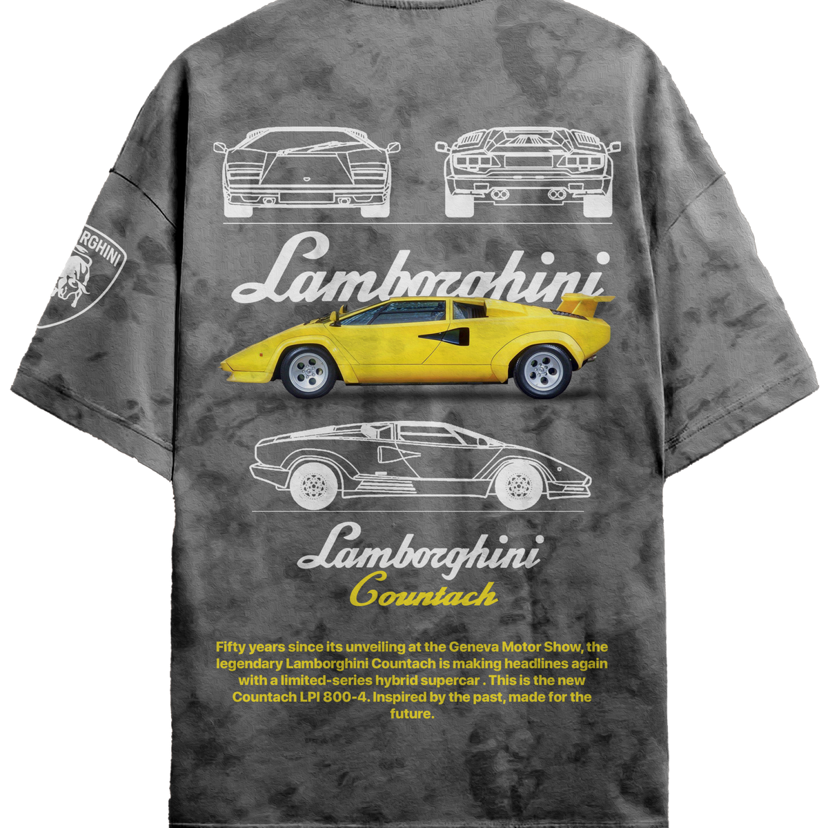 Oversized Lamborghini Countach T shirt