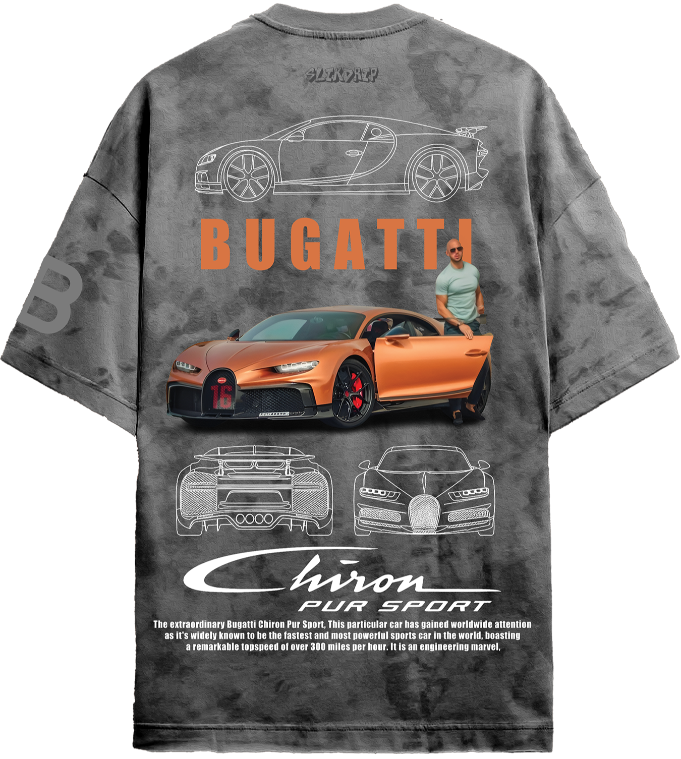 Oversized Bugatti Chiron [ TOP G ] T-shirt