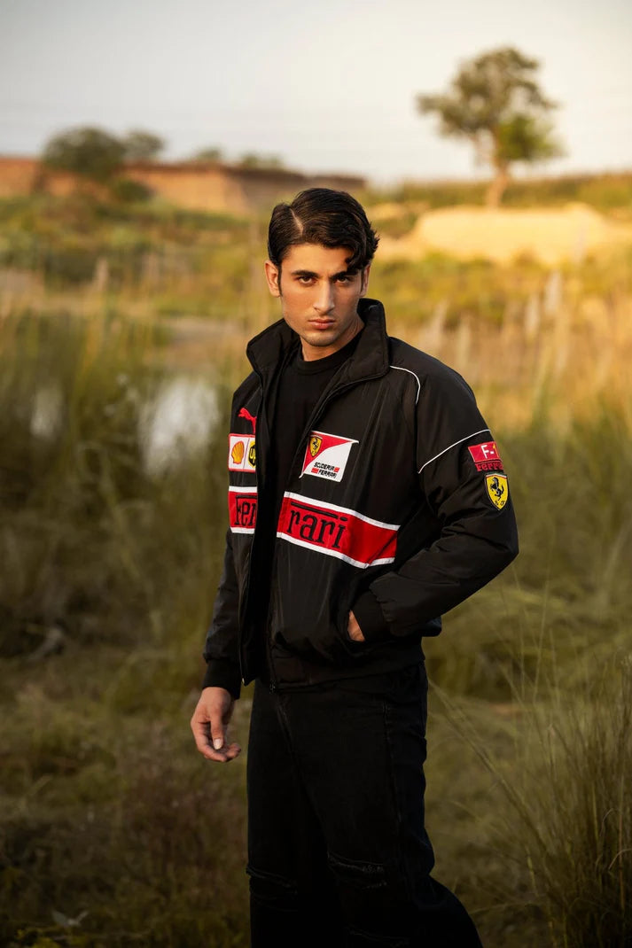 Black Ferrari Jacket – Ultra-Limited | SLIKDRIP® Race Edition