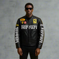 Black Ferrari Leather Jacket | SLIKDRIP® Limited Drop