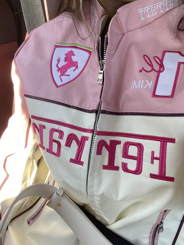 Pink Ferrari Leather Jacket – SLIKDRIP® Luxe Edition