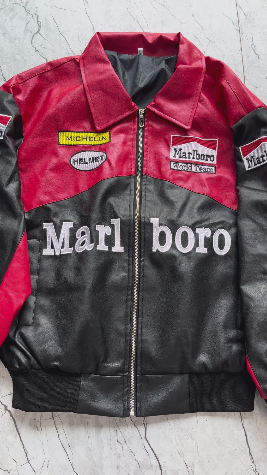 Marlboro Vintage Black Leather Jacket – SLIKDRIP® Legacy Edition